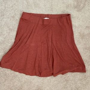 Burnt orange skirt